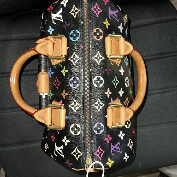Louis Vuitton Murakami Black Multicolor Speedy 30 authenticity guarantee - Picture 14 of 14